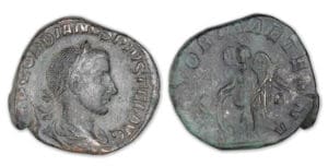 Gordien III - Sesterce (243, Rome) La Victoire