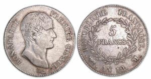 5 francs Bonaparte Premier Consul An 12 M (Toulouse)
