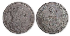 2 centimes Dupuis 1907