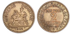 2 francs Chambre de commerce 1925