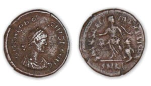 Théodose 1er - Nummus (383-388, Cyzique) La Victoire