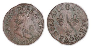 Henri III - Double tournois 1581 G (Poitiers) Henri III - Double tournois 1581 G (Poitiers)