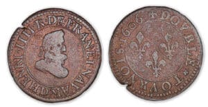 Henri IV - Double tournois 1606 D (Lyon) Henri IV - Double tournois 1606 D (Lyon)