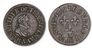 Henri IV - Double tournois 1609 A (Paris) Henri IV - Double tournois 1609 A (Paris)