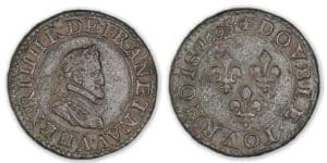 Henri IV - Double tournois 1605 A (Paris) Henri IV - Double tournois 1605 A (Paris)