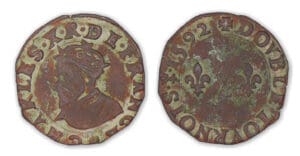 Charles X - Double tournois 1592 S (Troyes) Charles X - Double tournois 1592 S (Troyes)