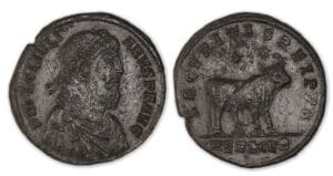 Julien II le Philosophe - Double Maiorina (361-363, Héraclée) Bœuf Apis Julien II le Philosophe - Double Maiorina (361-363, Héraclée) Bœuf Apis