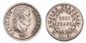 1/2 franc Napoléon revers République 1813 D (Lyon) 1/2 franc Napoléon revers République 1813 D (Lyon)