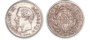 20 centimes Napoléon III tête nue 1856 D (Lyon) 20 centimes Napoléon III tête nue 1856 D (Lyon)