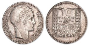 10 francs Turin argent 1937 10 francs Turin argent 1937