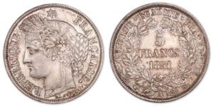 5 francs Cérès 1851 A (Paris) 5 francs Cérès 1851 A (Paris)