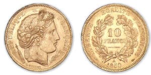 10 francs Cérès 1850 A (Paris) levrette oreille haute 10 francs Cérès 1850 A (Paris) levrette oreille haute