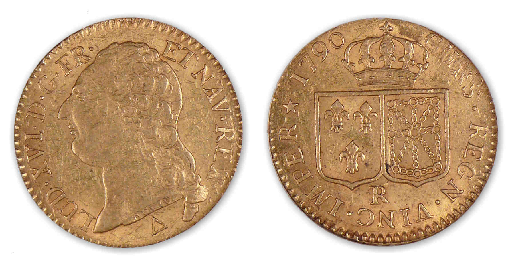 Louis XVI - Louis d'or 1790 R (Orléans) Louis XVI - Louis d'or 1790 R (Orléans)