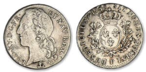 Louis XV - Dixième d'écu au bandeau 1748 P (Dijon) Louis XV - Dixième d'écu au bandeau 1748 P (Dijon)