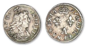 Louis XIV - 2 sols des traitants 1675 A (Paris) Louis XIV - 2 sols des traitants 1675 A (Paris)