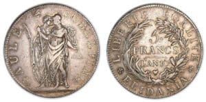 Italie - Gaule Subalpine - 5 francs An 10