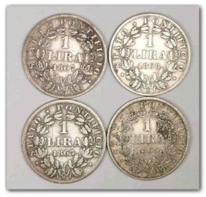 Italie - Etat papal - Pie IX - Lot de 8 monnaies 