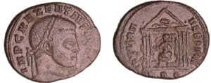Maxence - Follis (308-310, Rome) - Temple Maxence - Follis (308-310, Rome) - Temple