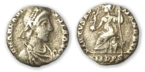Arcadius - Silique (395-400, Milan) La Victoire assise Arcadius - Silique (395-400, Milan) La Victoire assise