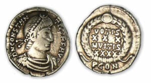 Constance II - Silique (358-360, Arles) Vœux.