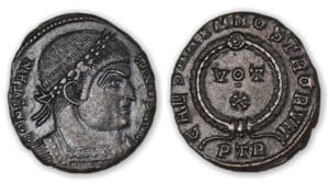 Constantin 1er - Nummus (322/3, Trèves) VOT X.