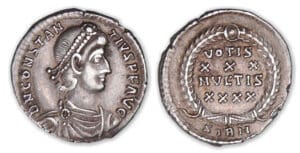 Constance II - Silique (355-361, Sirmium) Voeux Constance II - Silique (355-361, Sirmium) Voeux