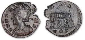 Constantin 1er - Nummus ROME (330-333, Trèves) Louve Constantin 1er - Nummus ROME (330-333, Trèves) Louve