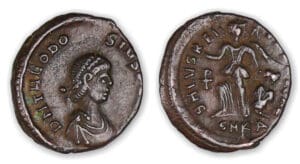 Théodose 1er - Nummus (383-388, Cyzique) La Victoire