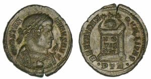 Constantin 1er - Nummus (322/323, Trèves) Autel