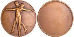 Médaille - "La danse antique" (1934), Par M. Tobon Mejia (1876-1933)