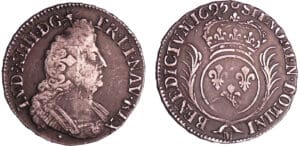 Louis XIV (1643-1715) - ½ écu aux palmes - 1695 M (Toulouse) flan réf