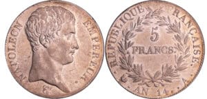 Napoléon 1er (1804-1814) - 5 francs An 14 A (Paris)