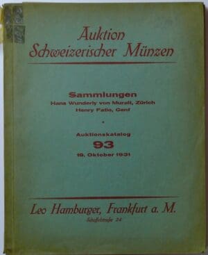 Sammlungen Hans Wunderly Von Muralt - 1931 - Edition Originale