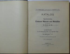 Sammlung Ernst Schneider in Koenigshoffen - Katalog - 1917