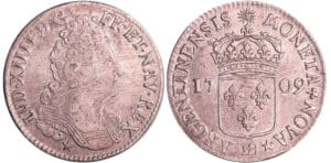 Louis XIV (1643-1715) - 44 sols de Strasbourg - 1709 BB (Strasbourg)