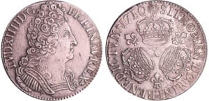 Louis XIV (1643-1715) - Ecu aux 3 couronnes - 1710 X (Amiens)