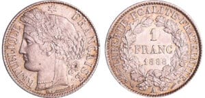Troisième république (1871-1940) - 1 franc Cérès 1888 A (Paris)