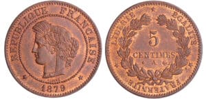 Troisième république (1871-1940) - 5 centimes Cérès 1879 A (Paris)
