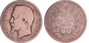 Napoléon III (1852-1870) - 2 francs tête nue 1856 BB (Strasbourg)