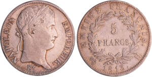 Napoléon 1er (1804-1814) - 5 francs revers empire 1813 H (La Rochelle)