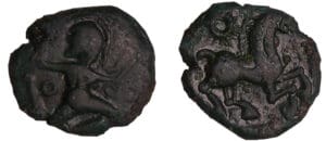 Bellovaques - Bronze au personnage courant (1er siècle av.)