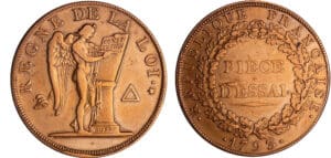 Convention (1792-1795) - Pièce d'essai au module de 2 sols 1793