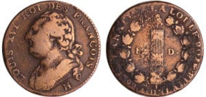 Constitution (1791-1792) - 12 deniers type FRANCOIS 1792 H (La Rochelle) Constitution (1791-1792) - 12 deniers type FRANCOIS 1792 H (La Rochelle)