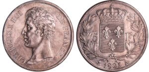 Charles X (1824-1830) - 5 francs 1er type 1825 A (Paris)