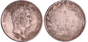 Louis-Philippe Ier (1830-1848) - 5 francs tête nue tranche en creux 1831 MA (Marseille)
