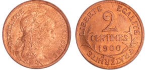 Troisième république (1871-1940) - 2 centimes Dupuis 1900