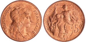 Troisième république (1871-1940) - 5 centimes Dupuis 1901