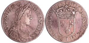 Louis XIV (1643-1715) - Ecu à la mèche longue - 1652 I (Limoges)