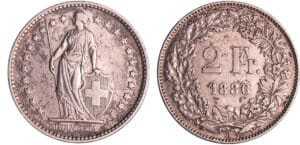 Suisse - 2 Francs 1886