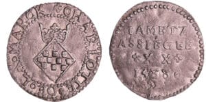 France - Siège de Jametz - 20 sols 1588, épreuve en étain